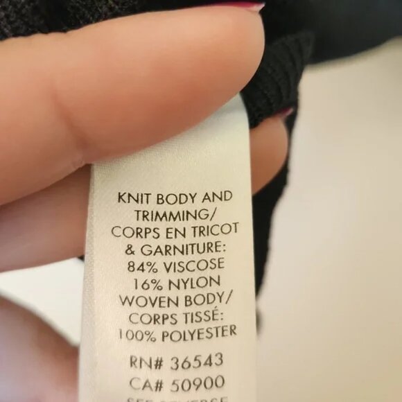 Calvin Klein Black Dolman sleeve knit top - M - Picture 9 of 12